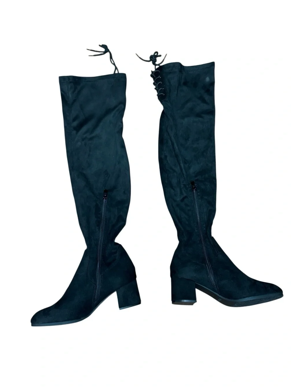 DREAM PAIRS Women's Over The Knee Thigh High Boots in Black Size 10